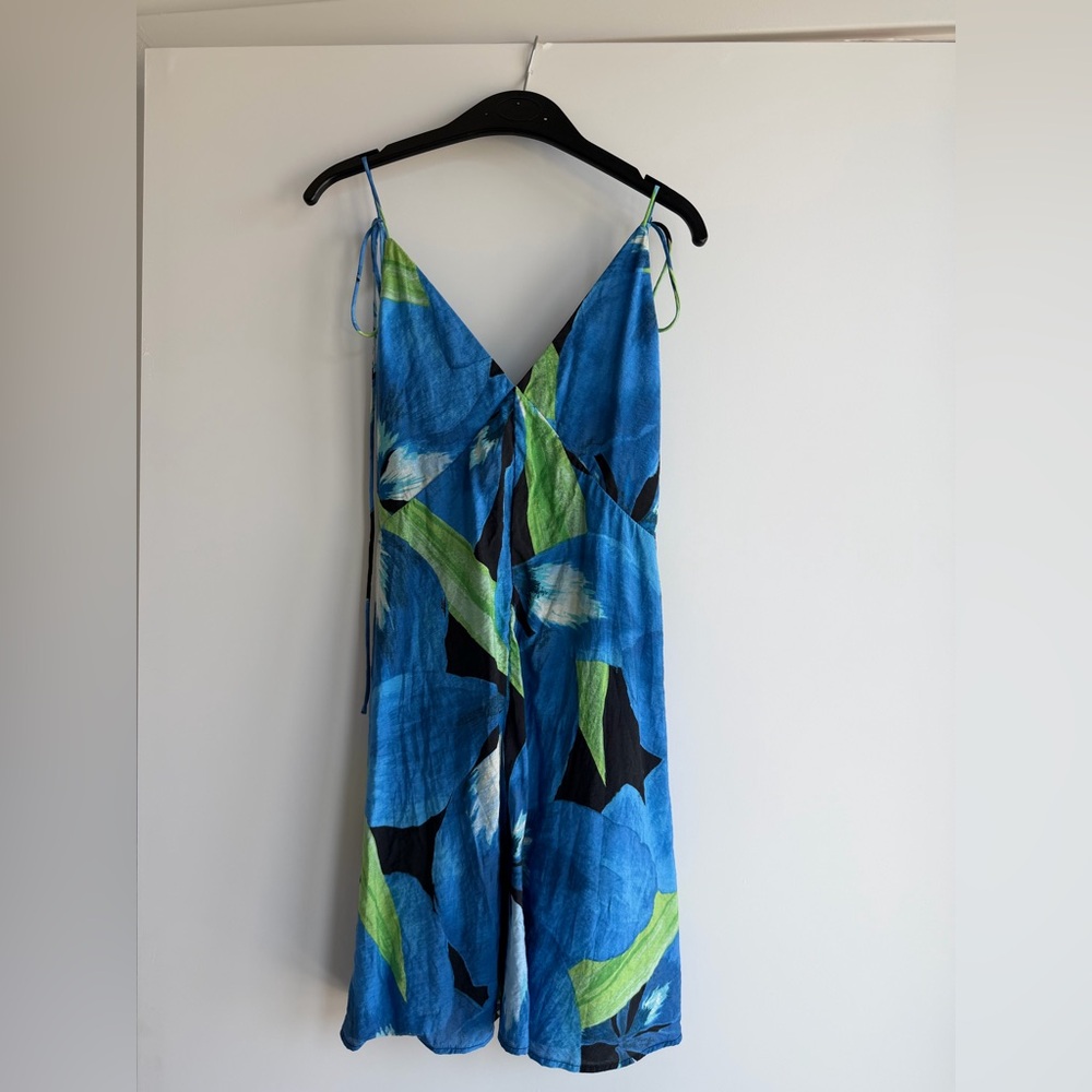 H&M Blue and Green Mini Dress